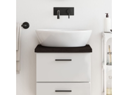 Vidaxl Bancada P/ Wc 40x30x(2-4)cm Madeira Tratada Maciça Castanho