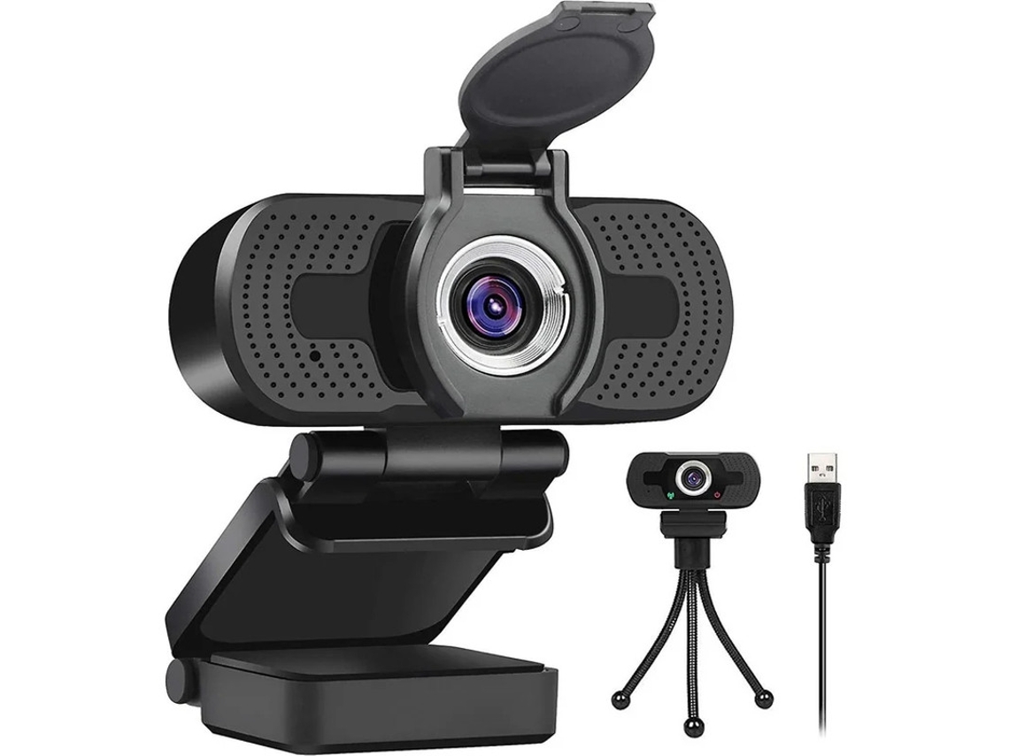Webcam Full HD 1080p com capa para laptop, ideal para conferências e videochamadas. Webcam Pro Stream com videochamadas, pronta para uso. Bestvite