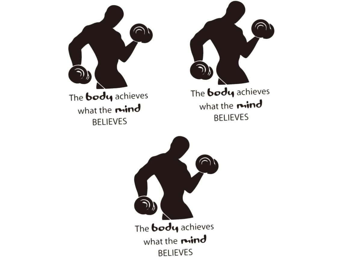 Conjunto De 3 Adesivos De Parede Motivacionais Com Frases Inspiradoras Sobre Esportes.