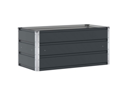 Conjunto 1 Floreira Vidaxl Antracite Aço (100 X 50 X 45 Cm)