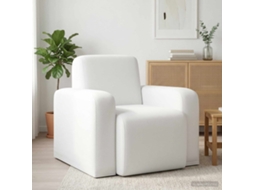 Vidaxl Poltrona Branco Tecido
