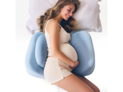 Almofada Gestante Espuma Viscoelástica Ajustável 3 Peças, Tecido Algodão, Suporte Barriga e Lombar para Dormir de Lado STELASPLEN