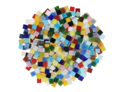 Rebe faldones de Mosaico de Vidrio Creativo 1x1cm Cores Variadas para Decoração Residencial, Molduras, Vasos e Artesanato (600 Piezas/400g)