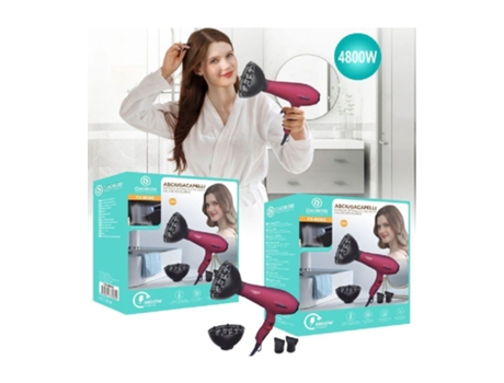 Secador de cabelo profissional 4800w 2 bocais difusores de velocidades Tx-8080