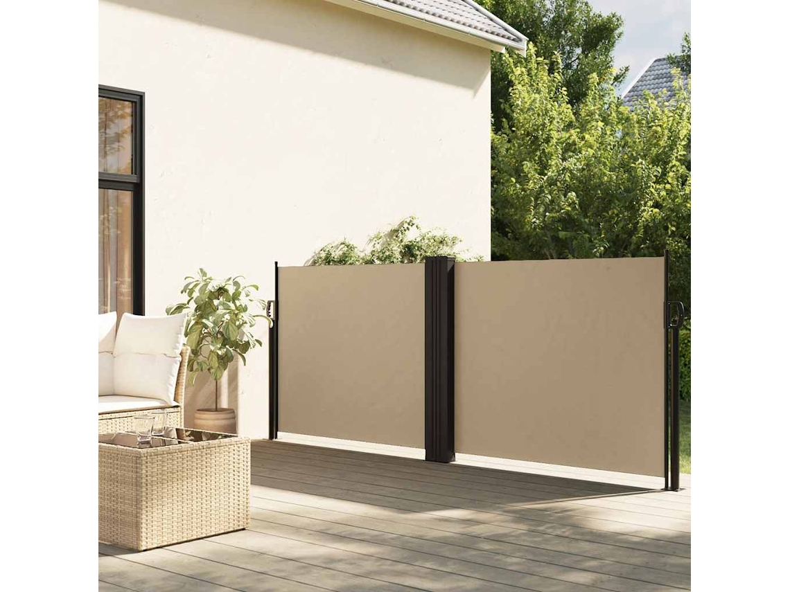 Vidaxl Toldo Lateral Retrátil 120x1200 Cm Bege