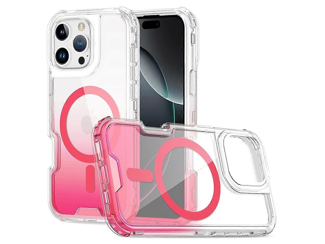 Capa Para Iphone 16 Pro Compatível Com Magsafe Gradient Color Tpupc, Capa Traseira Para Celular - Gradient Pink