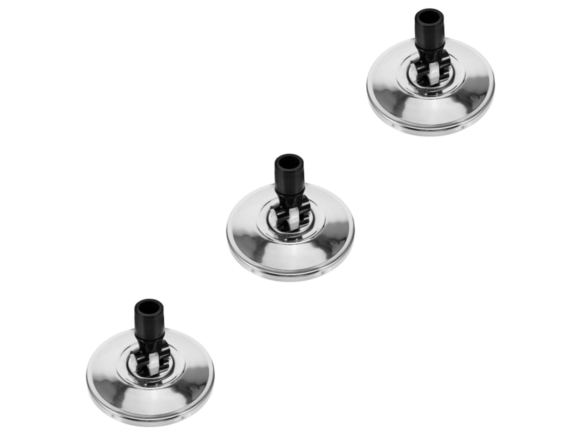 Nuobesty Conjunto De 3 Cabeças Substituição Para Acessório Limpeza Mop Rotativo Em Aço Inoxidável
