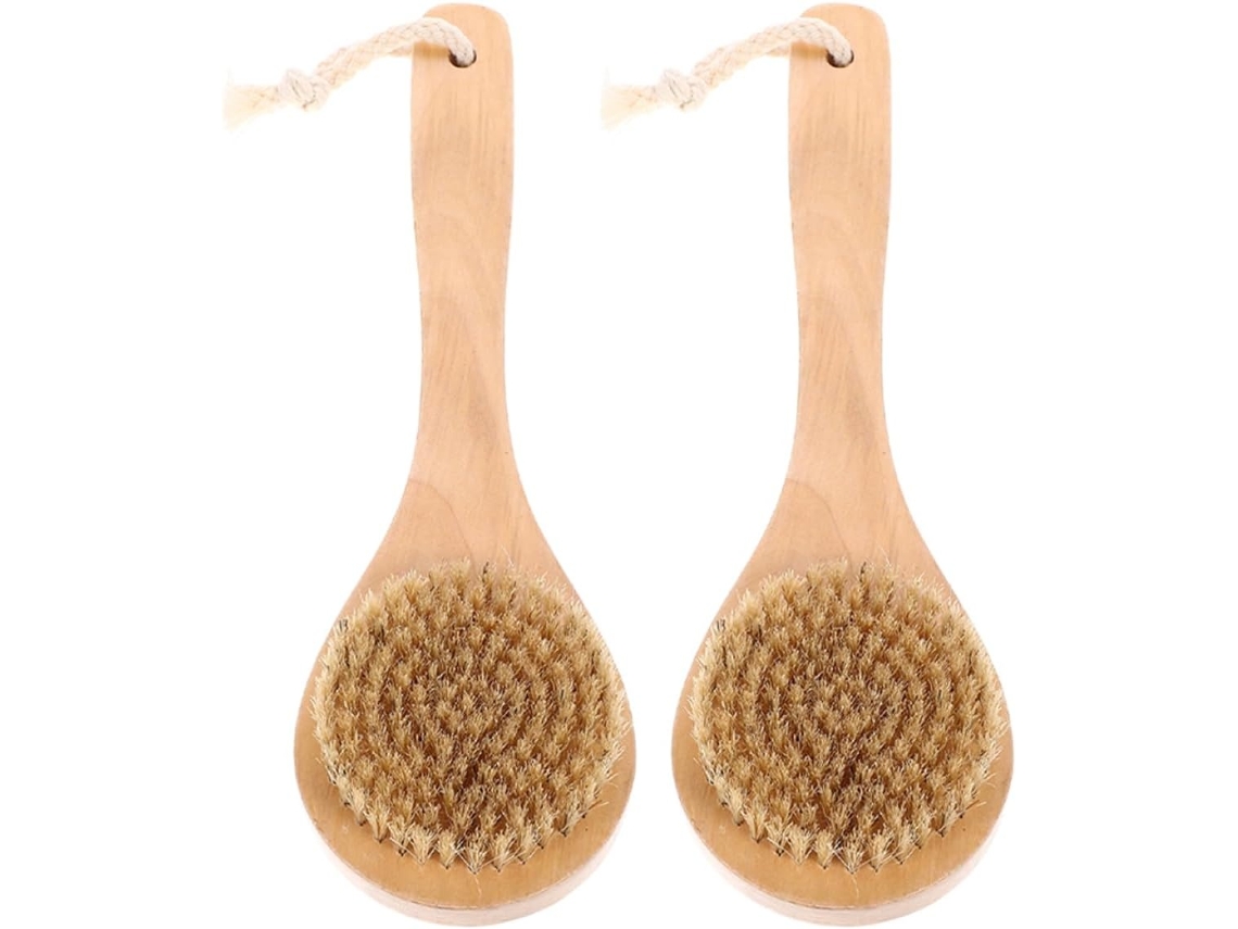 Lurelia Conjunto De 2 Escovas De Massagem Corporal Para Duche, Uso Seco E Molhado, Massagem Suave E Portátil