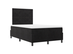 Estrutura De Cama De Veludo Preta De Casal Com Armazenamento Vidaxl Preto Veludo (120x190 Cm)