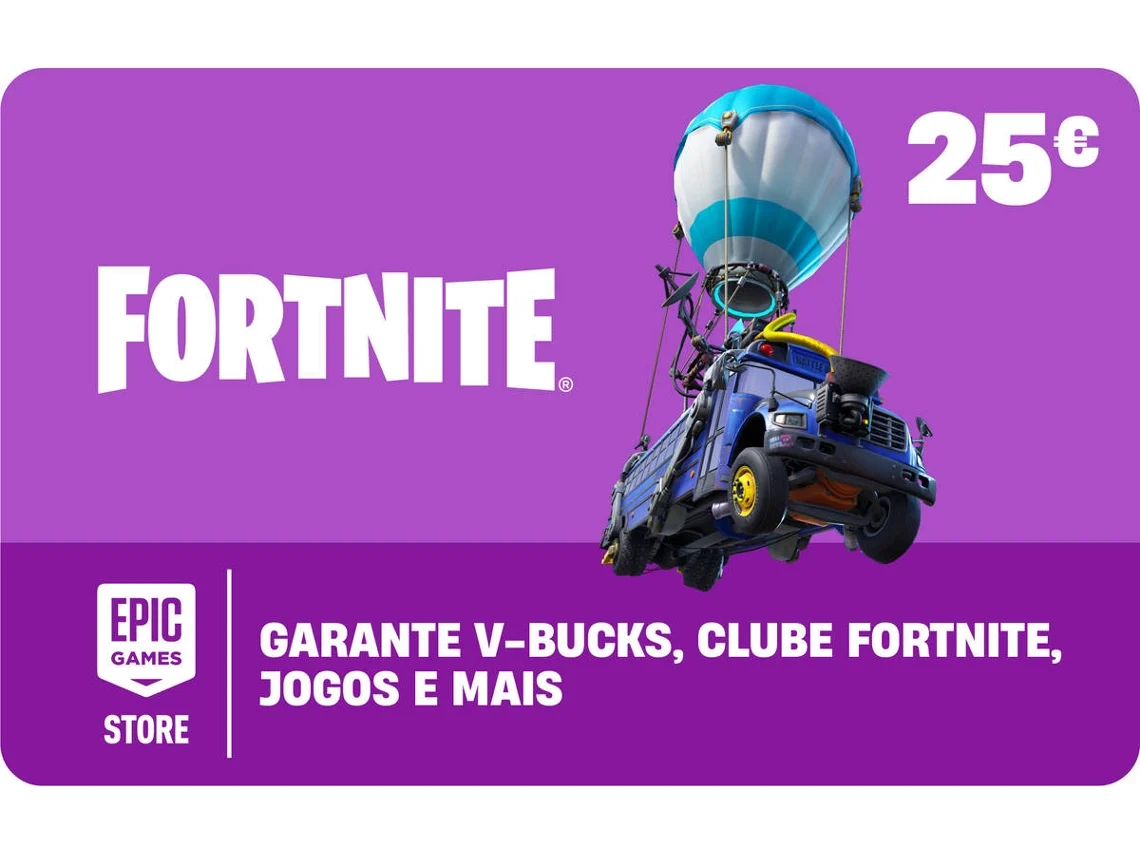 Cartão Oferta Fortnite 25€ (Formato Digital)