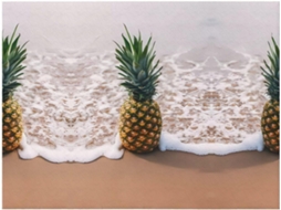 Colcha de Flanela com Estampa Abacaxi na Praia Macia e Aconchegante 203 X 152 Cm, Macio, Quente, Ideal para