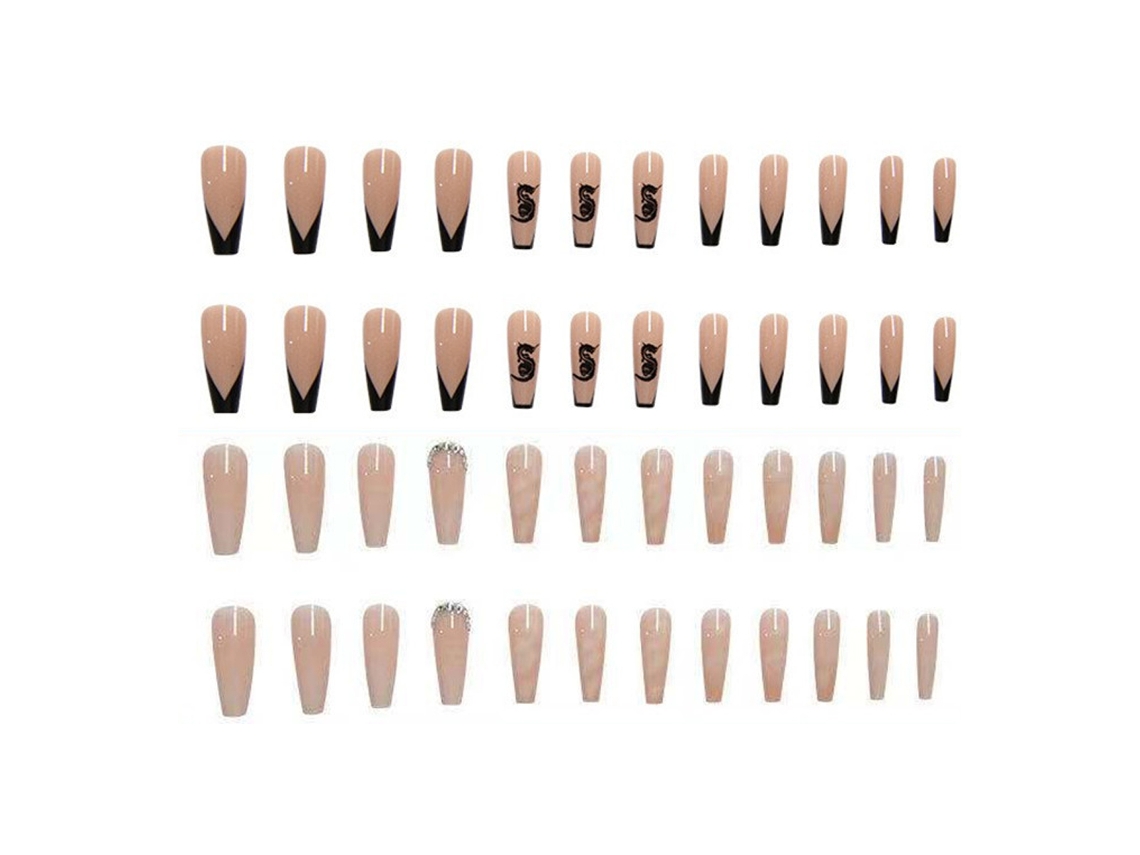 Dois Conjuntos de Adesivos de Unhas em Estilo Ballet Ferramentas para Unhas Decorativas NEVEANCE