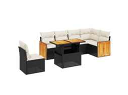Garden Sofa Set, Garden Sofa Sets Vidaxl Preto Rattan / Vime (n/a)