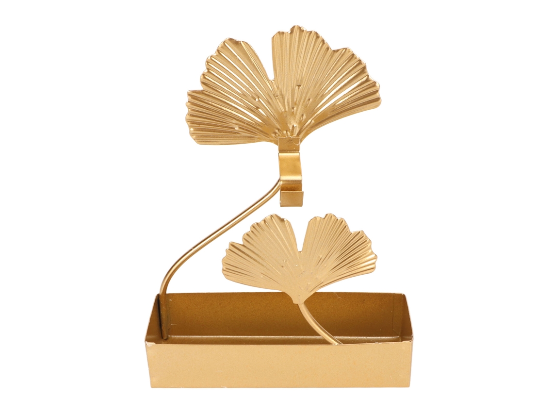 Incensário dossel em forma de duplo ginkgo, suporte com bandeja para interior e exterior LAXISCREED