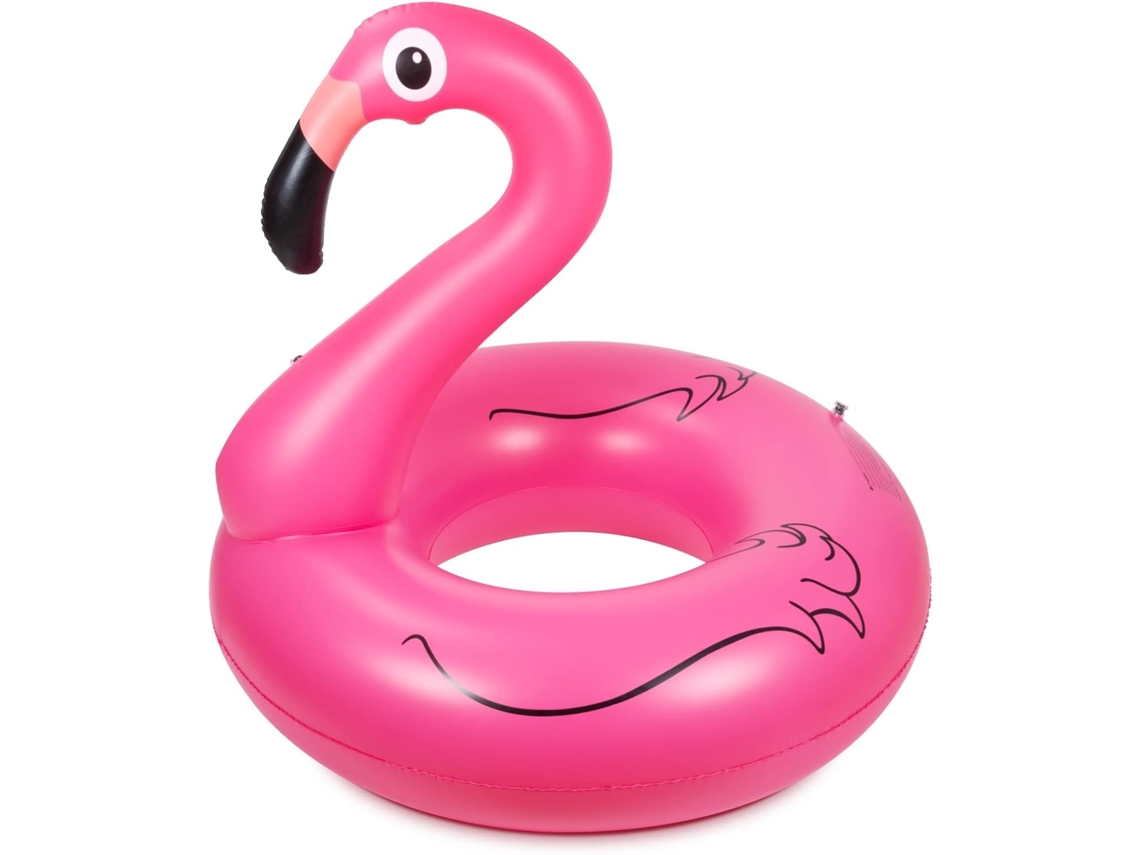 Boia inflável de flamingo com porta e kit de reparo AQUAFORGE
