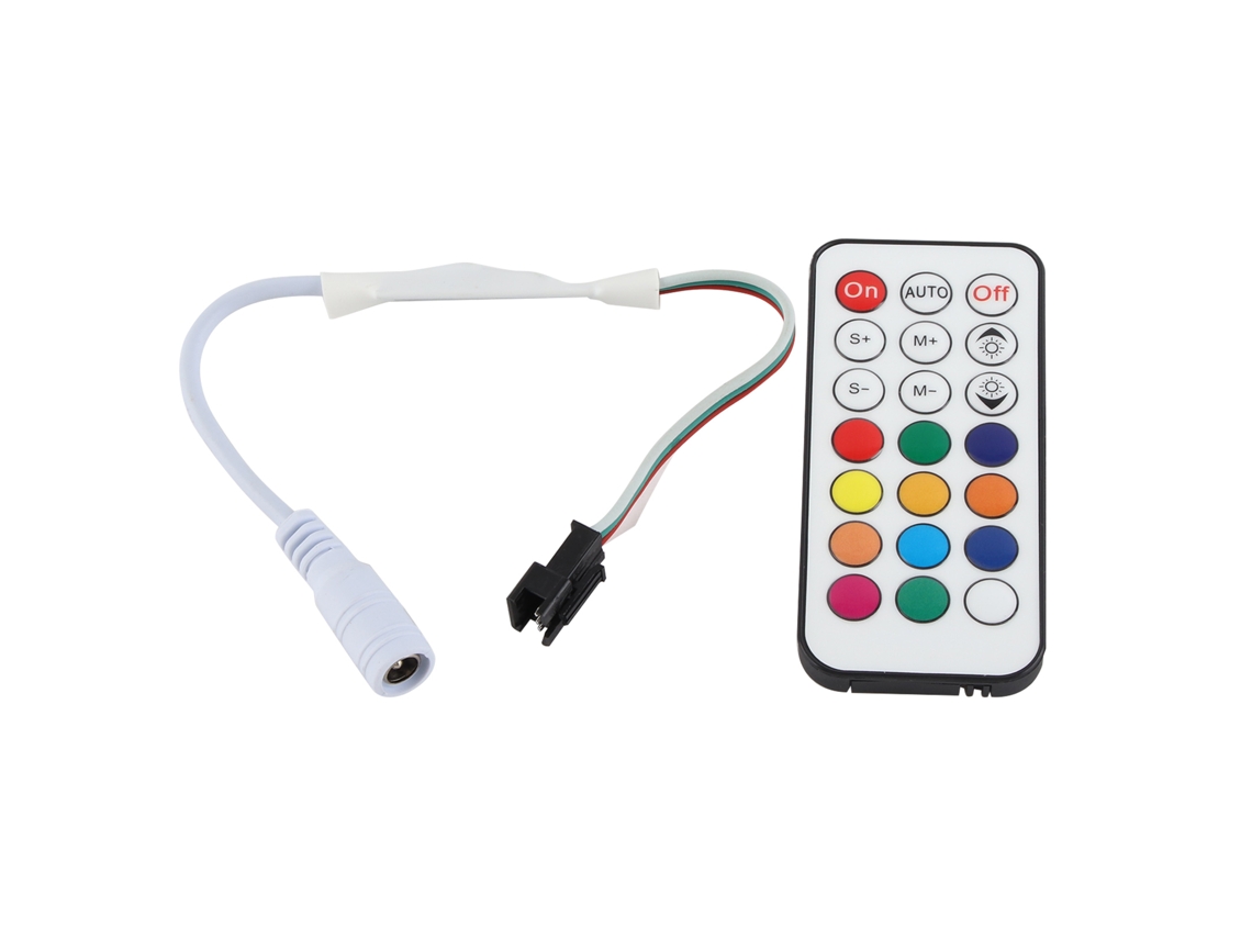 Rebe-controlador De Dimmer Inalámbrico Rf Mini Com 21 Teclas Para Led Wc2811 2812b Ajuste De Cor E Brilho