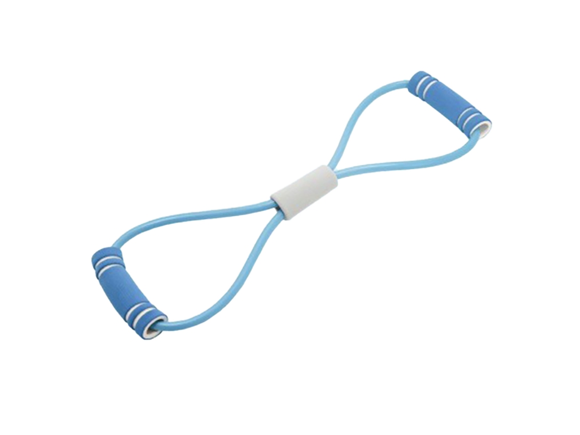 Elástico De Resistência Ajustável Figure 8 Com Espuma Tpe Para Treino De Força E Alongamento Azul