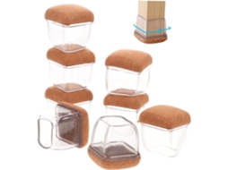 Lurrose Protetores De Pés Cadeira Com Base Feltro Silicone Antiderrapante Em Tpe Conjunto 8 Peças Para Sala Jantar E