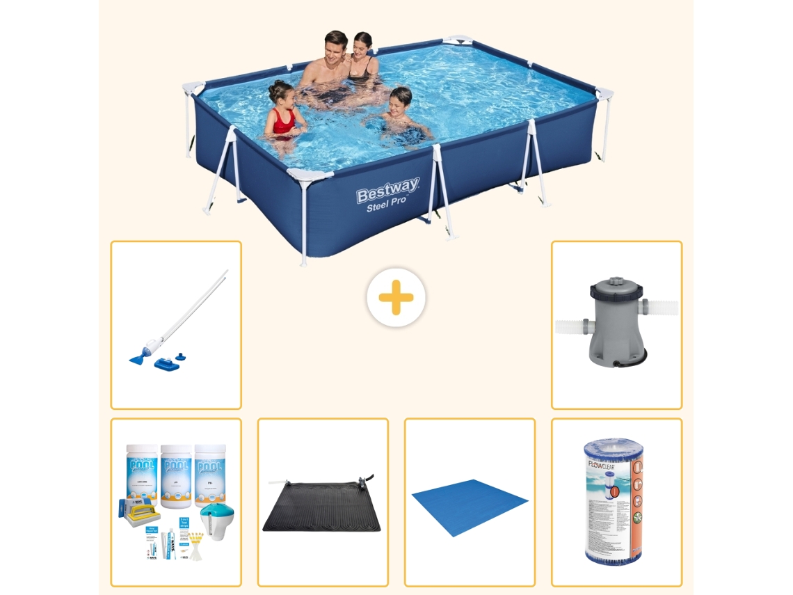 Bestway Piscina Bestway Steel Pro Retangular - 300x201x66 Cm - 7-peças S22078
