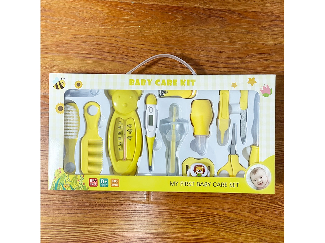 Conjunto de Cuidados com o Bebê 13pcs AOZORZ (amarelo 36*18.5*4cm)