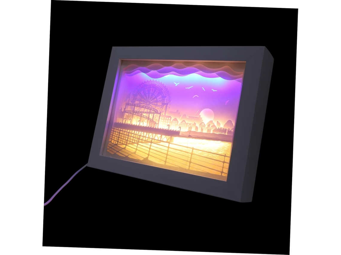 Luminária Decorativa De Papel Entalhado, Luminária Led Vazada Para Presente De Boas-vindas.