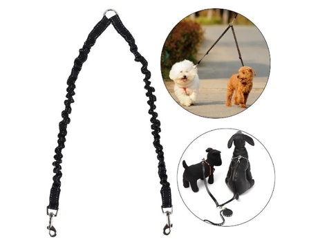 Arnês Duplo Duplo Duplex para Cães Conduz Trela de Segurança para Cães de Estimação de 2 Vias RAY-JRMALL