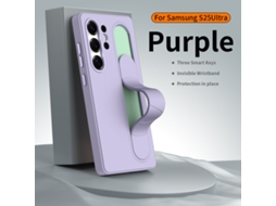 Capa Para Samsung S25fe Com Ala De Pulso Em Silicone E Protetor De Botes, Com Dissipao De Calor E Resistncia A Arranhes - Azul Violeta