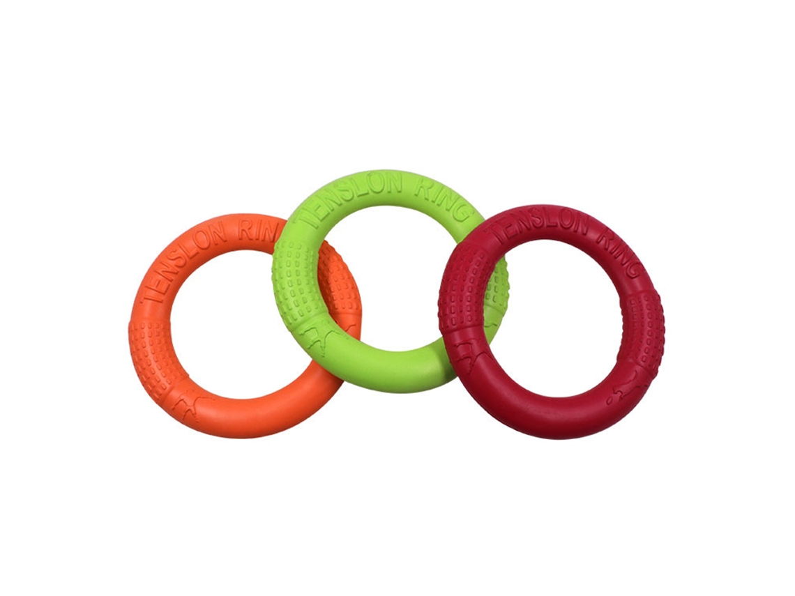 Brinquedos de Treinamento para Cães Anéis Eva Frisbee Flutuáveis Interativos 3 Pack