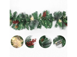 Decoração De Natal Em Pvc Verde Rattan Com Luzes 1,8 Metros Guirlanda De Natal Enfeites De Hotel Faça Você Mesmo Olysi Shop