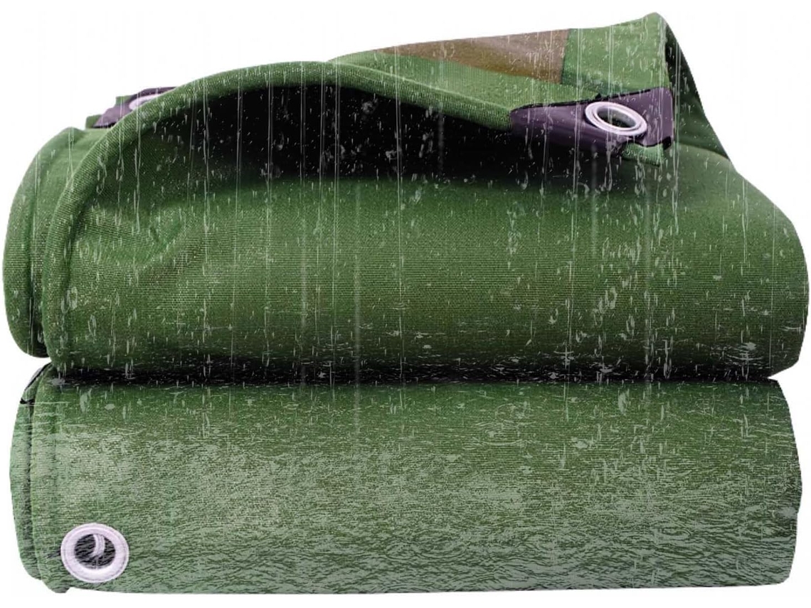 Multipurpose Canvas Tarp With Grommets, Heavy Duty Rustproof Tarpaulin Cover, Outdoor Waterproof Tarp, Suitable For
