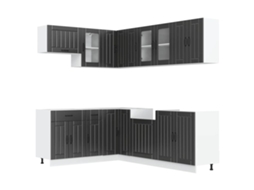 Kitchen Cabinet Set, Kitchen Cabinet Sets Vidaxl Preto Madeira Processada (n/a)