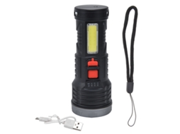 Lanterna Led Ultra Brilhante com Cob Sidelight Carregável Usb Portátil para Externo