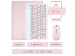 Capa Com Teclado Para Tablet Lurelia, Compatível Com I Pad Pro De 11" 2024, Roxo Escuro, Teclado Bluetooth, Rato 2.4g