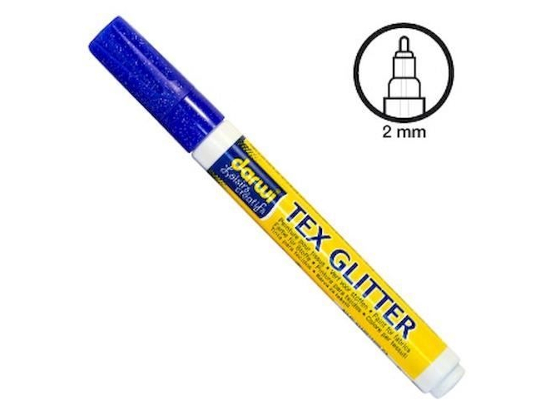 Caneta de pintura para tecido - Azul brilhante - Darwi