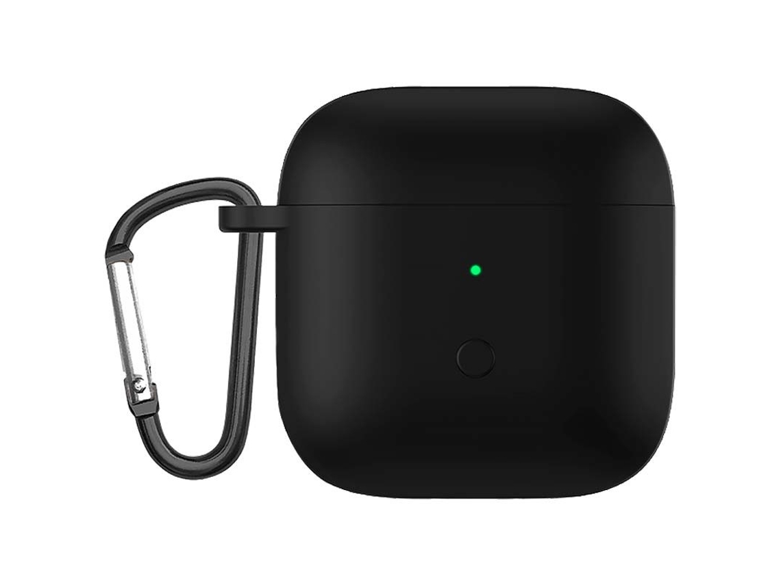 Capa de Silicone com Mosquetão para Xiaomi Redmi Buds 3 Preto Oem
