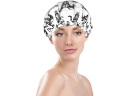 Touca De Banho Feminina, Reutilizável, Impermeável, Dupla Camada, Com Elástico, Ideal Para Cabelos Longos, Touca De