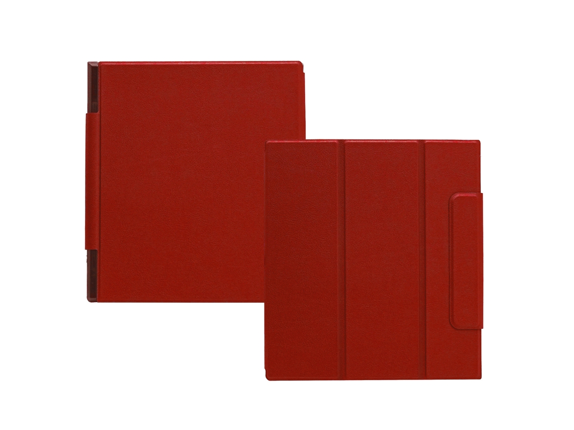Capa Panoona Para Boox Note Air4 C, Suporte Triplo Com Fecho Magnético Vermelho