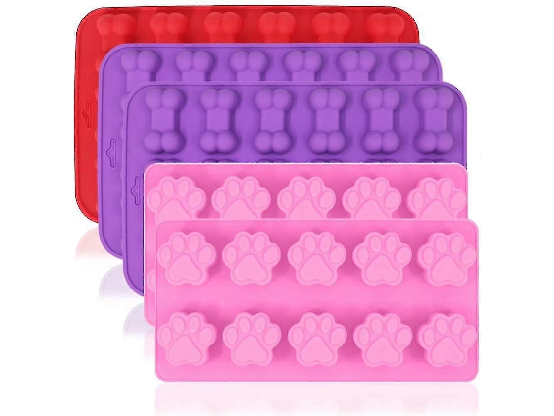 Conjunto de 5 formas de silicone para assar biscoitos caninos - Mxbc
