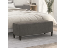 Vidaxl Banco 100x35x41 Cm Veludo Cinza-escuro