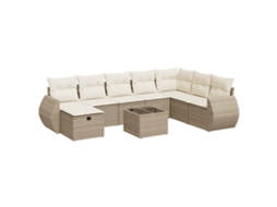 Garden Sofa Set, Garden Sofa Sets Vidaxl Bege Rattan / Vime (n/a)