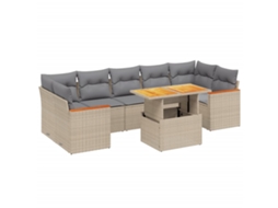 Garden Sofa Set, Garden Sofa Sets Vidaxl Bege Rattan / Vime (n/a)