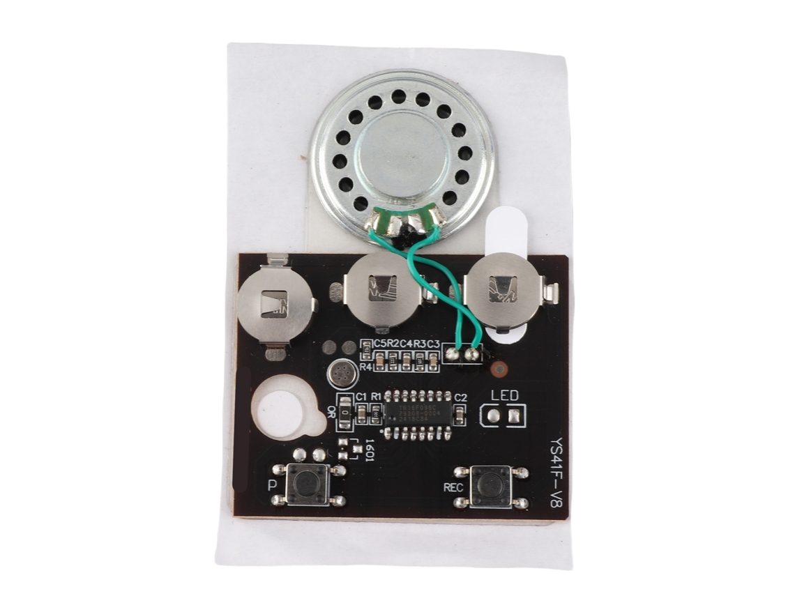 Módulo De Voz Gravável 27s Chip De Som Com Controle De Botão E Bateria 0.5w
