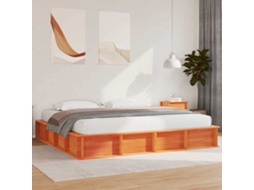 Vidaxl Estrutura Da Cama Marrom Cera 180 X 200 Cm