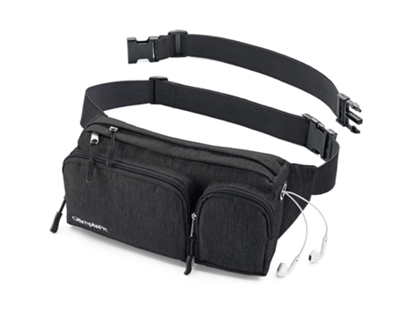 Pochete Grande Olimpiafit Para Caminhada, Viagem, Acampamento, Natação, Corrida, Esporte Unissex, Preto Prime Product Shop