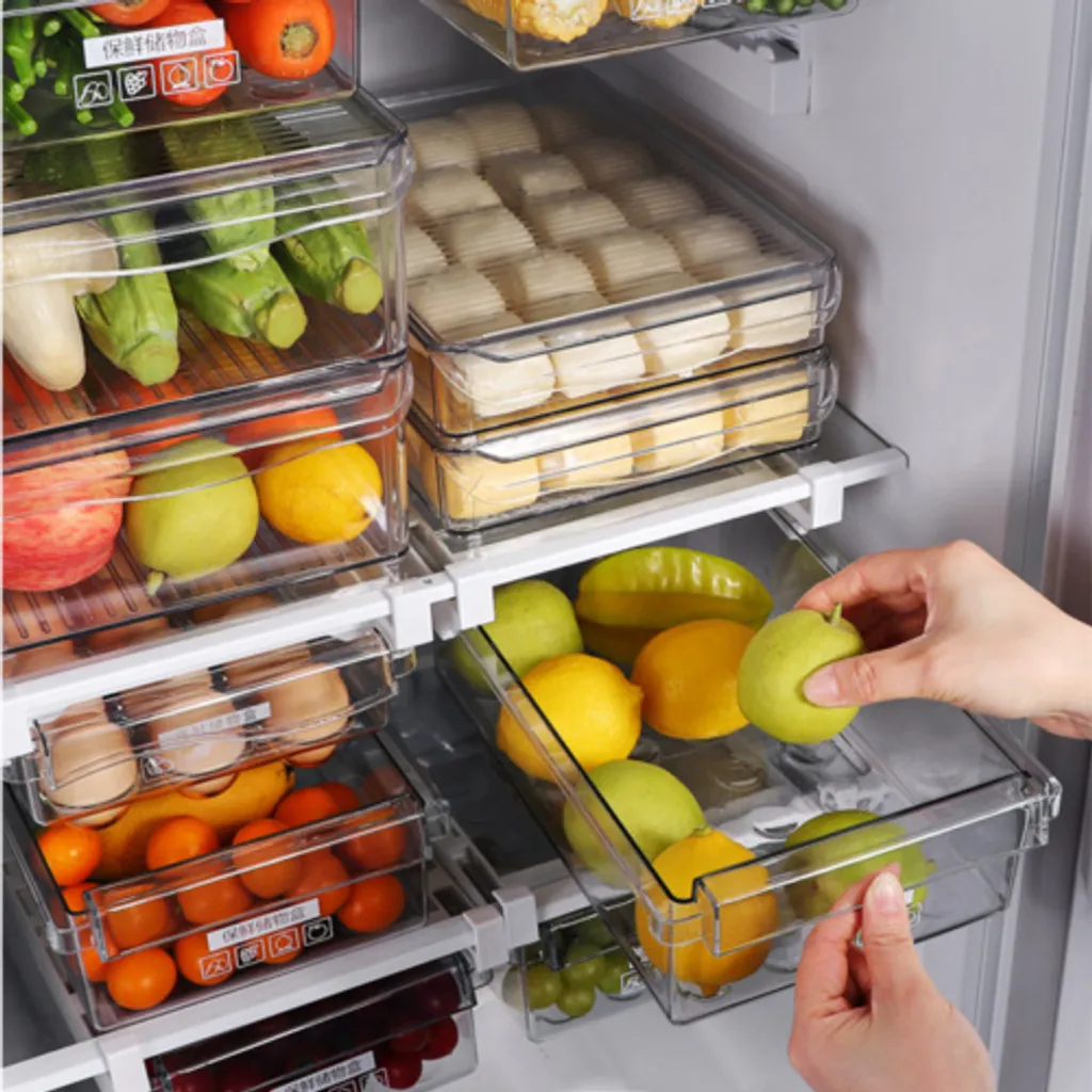Conjunto De 8 Organizadores De Alimentos, 3 Compartimentos, Para Ovos, Adequado A Geladeira