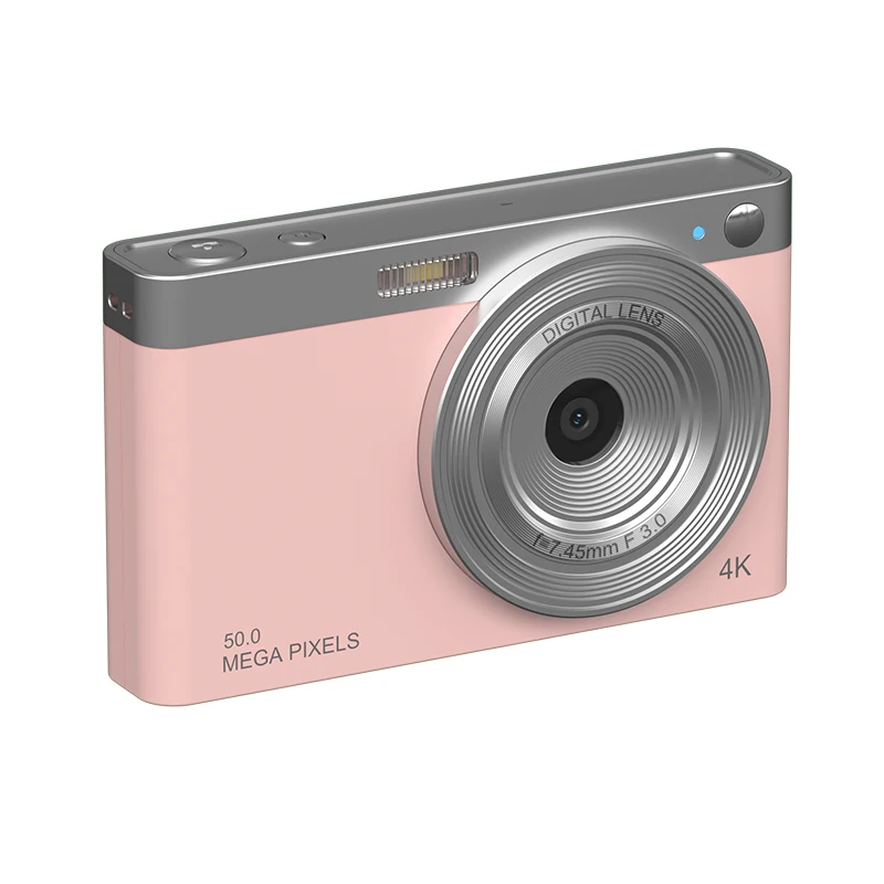 (rosa, Cartão Sd De 16 Gb) Câmera Digital De 50 Mp Com Foco Automático De 16x, Tela Ips De 2,88 Polegadas.