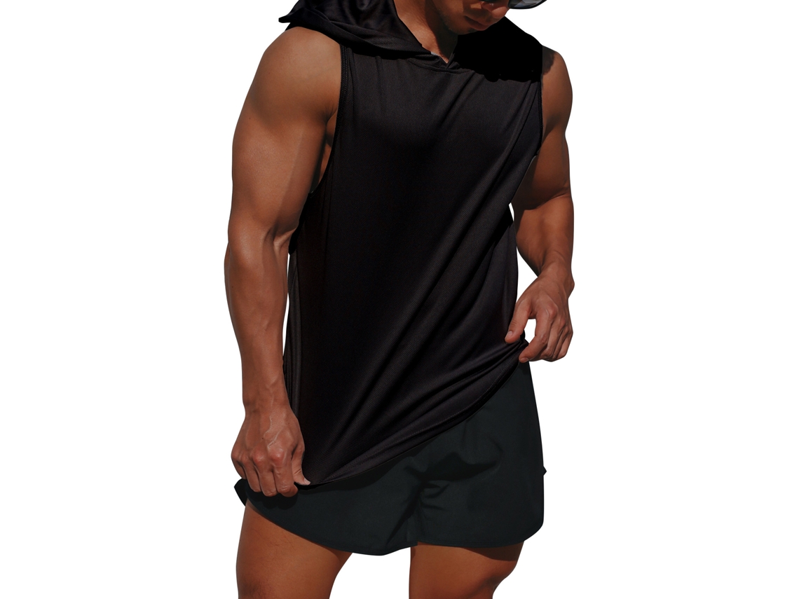 Colete de Moletom Business Sem Mangas para Homem para Basquete, Corrida e Fitness