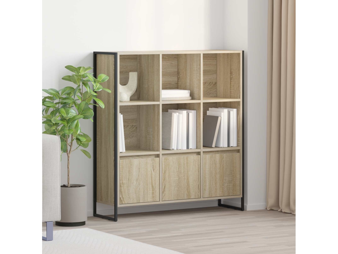 Vidaxl Gabinete De Livros 99,5 X 30 X 108 Cm Derivados De Madeira