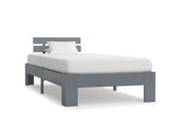 Bed Frame, Bed Frames Vidaxl Cinzeto Madeira De Pinho (100 X 200 Cm)