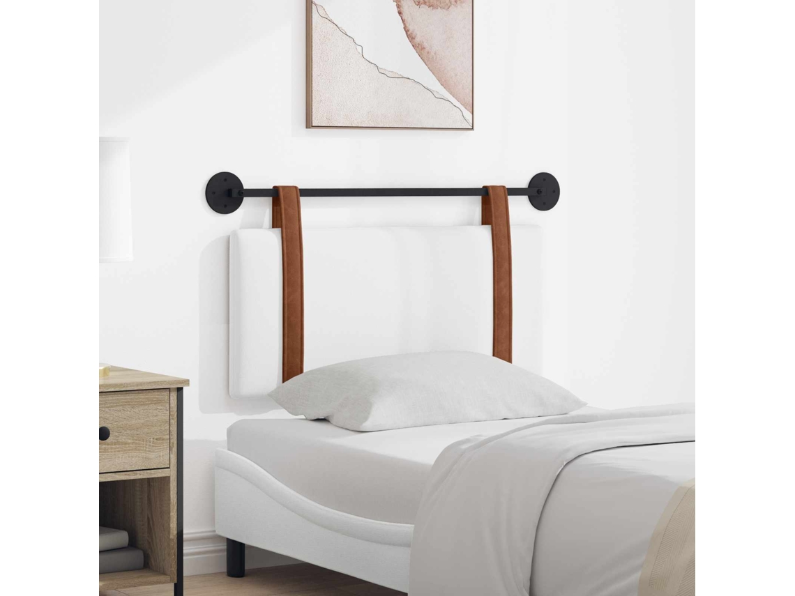 Vidaxl Cabeceira Suspensa Branco Pu Antigo